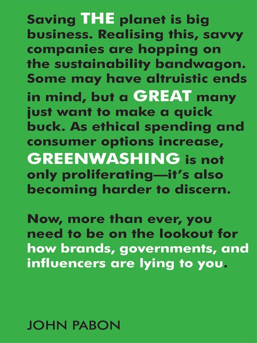Title details for The Great Greenwashing by John Pabon - Available